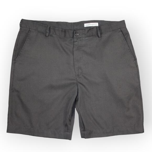 2 Pair Golf Shorts (40) Greg Norman Alltex Khaki & Charcoal Grey 9" Inseam - Picture 5 of 7